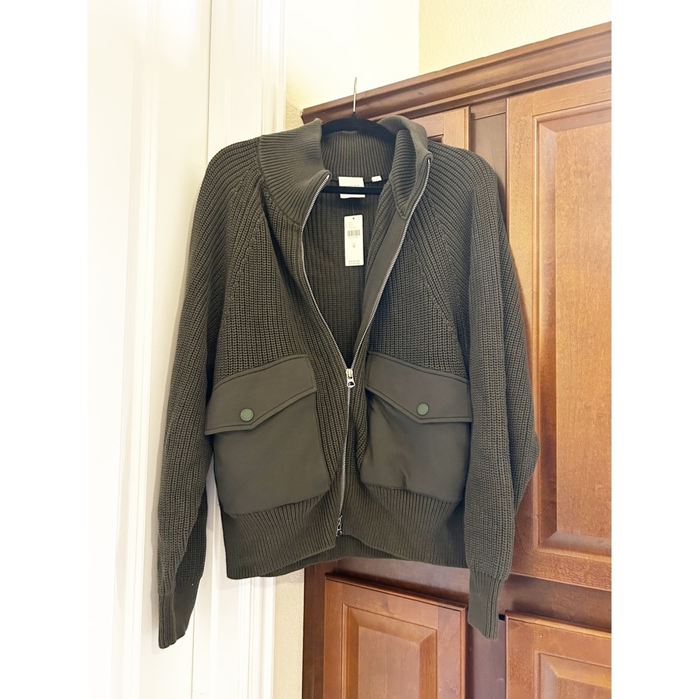 NWT Varley Anthropologie Tessa Zip Through Knit Jacket - Picture 7 of 9